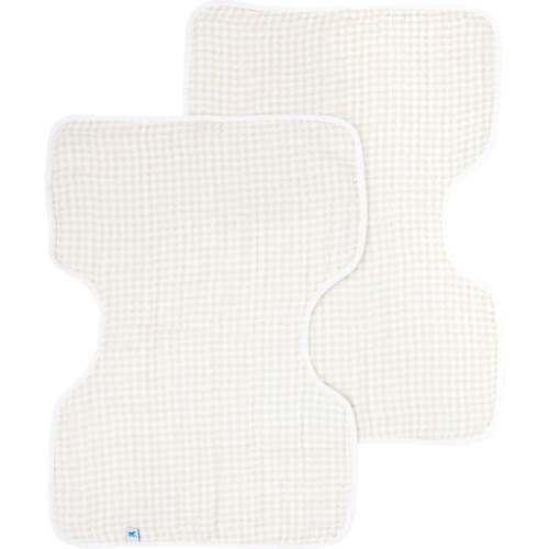 Cotton Muslin Burp Cloth, Tan Gingham (Pack Of 2)