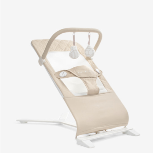 Baby Delight Alpine Deluxe Portable Bouncer, Infant, 0-6 Months, 100% GOTS Certified Cotton Fabrics, Organic Oat