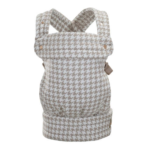LUJIFO Ergonomic Adjustable Cotton Baby Carrier for Newborns to Toddlers – Comfortable, Lightweight with Hip-Healthy Design, 3 Carry Positions, Houndstooth Pattern