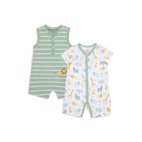 Boys' Safari Rompers, 2 Pack - 6 Mo