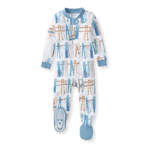 Sunrise Slopes Organic Cotton Sleeper - Mountain Blue – Burt's Bees Baby