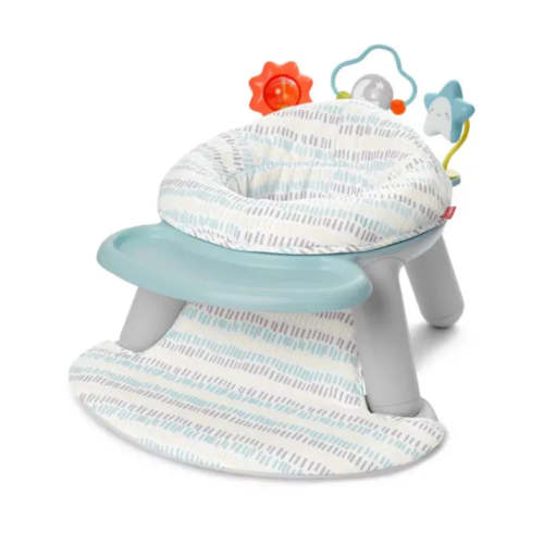 Skip Hop 2-in-1 Sit-up Activity Baby Chair, Silver Lining Cloud Activity Chair