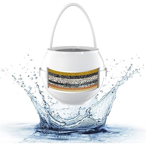 Bath Water Filter for Tub Faucet with Overflow,2,500 Gallons of Filtration,Remove contaminants,Chlorineand Fluoride,Hard Water Softener,Enhances The Health of Skin,Hair,Nails(Premium Version)