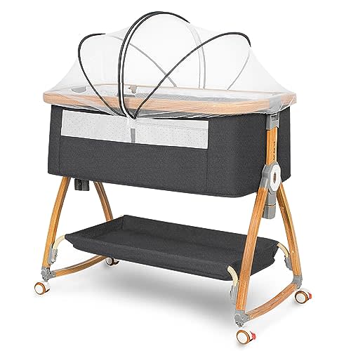 New Komcot Bedside Baby Bassinet (Deep Grey)
