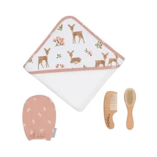 Living Textiles 4 Piece Baby Bath Gift Set Sophia Garden | Baby Bunting AU