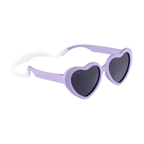 Roshambo Bend-in-Half Flexible Heart Kids Sunglasses | Made in Italy | Polarized UV400 Lens | Carrying Sleeve, Silicone Strap & Ear Locks Included!