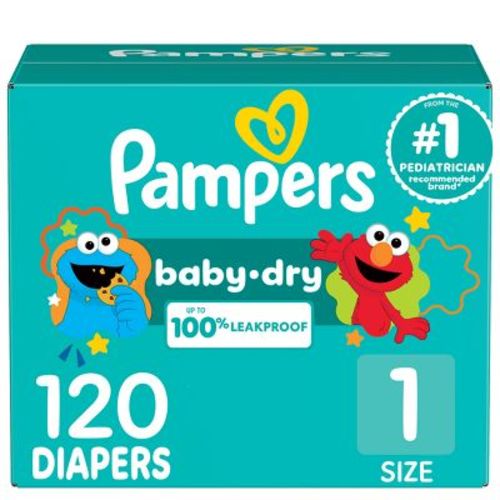 Pampers Baby Dry Diapers Super Pack - Size 1 - 120ct