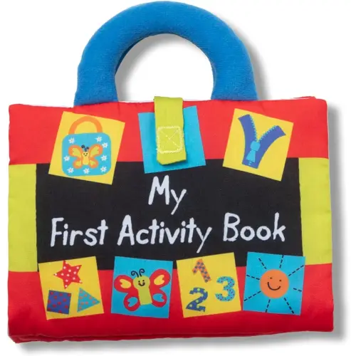 Melissa & Doug K’s Kids My First Activity Book 8-Page Soft Book for Babies and Toddlers - Early Learning Developmental Plush Soft Activity Book