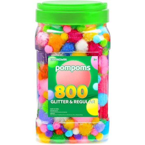 800-Piece Craft Pom Poms