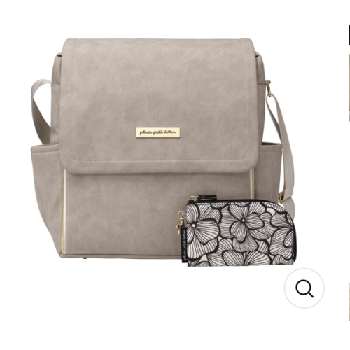 Boxy Backpack in Grey Matte Leatherette