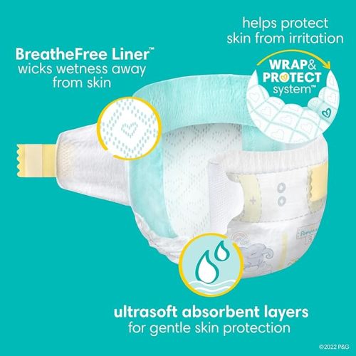 Pampers Baby Diapers - Swaddlers - Size 1, 32 Count, Ultra Absorbent Disposable Infant Diaper