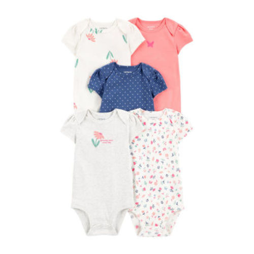Carter's Baby Girls 5-pc. Short Sleeve Bodysuit
