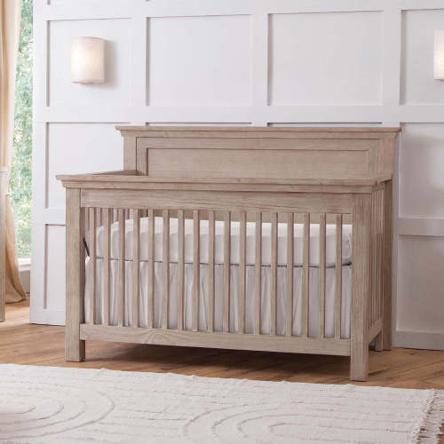 Bella Vita Lugo Flat Top Crib in Brownstone