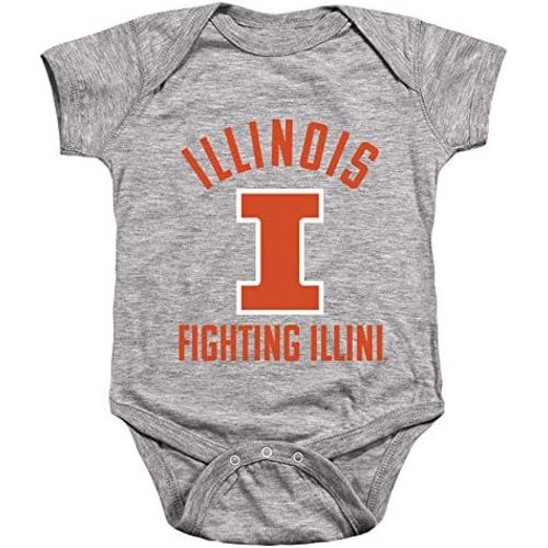 Official One Color UIUC Logo Unisex Infant Snap Suit for Baby
