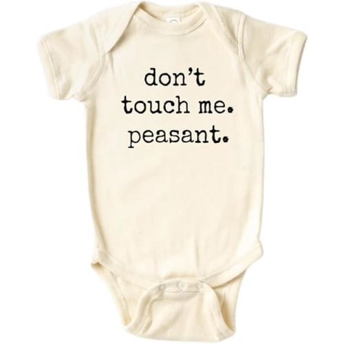 Don't Touch Me Peasant Cute Baby Onesie® Brand Bodysuit Funny Shirt Premium Custom Clothes Unisex Baby Gift for Mom Newborn
