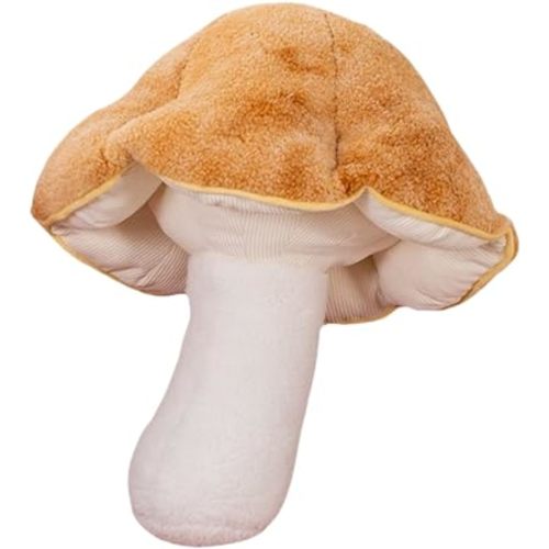 Pillow Mushroom Pillow Floor Pillow Sofa Cushion Home Decoration Pillows Reading Pillow (Khaki, 32cm)