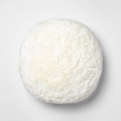 Faux Fur Floor Kids' Pillow Cream - Pillowfort™