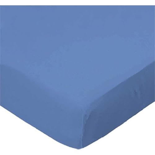 SheetWorld Baby Fitted Bassinet Sheet Fits Nuna Mixx 12 x 29 inches, 100% Cotton Woven Sheet, Unisex Boy Girl, Wedgewood Blue Woven, Made in USA