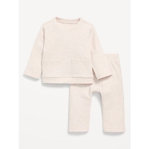 Long-Sleeve Ribbed Pocket T-Shirt and Pants Set for Baby | Old Navy