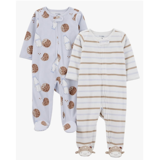 Simple Joys by Carter's Baby Boys 2-pack Fleece Footed Sleep and PlayBaby and Toddler Sleepers