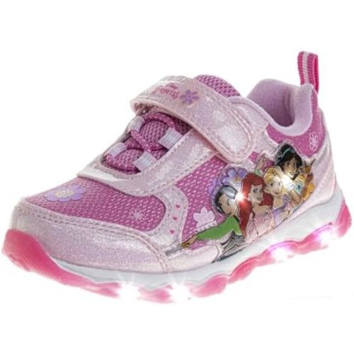 Disney Girls Princess Characters Light Up Laceless Shoes (Toddler/Little Girl)