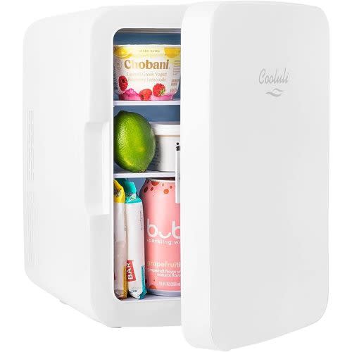 Cooluli Mini Fridge for Bedroom - Car, Office Desk & Dorm Room - Portable  4L/6 Can Electric Plug In Cooler & Warmer for Food, Drinks, Skincare Beauty