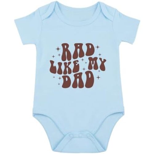 Rad Like My Dad Baby Bodysuit I Love My Dad - Funny Retro Baby Romper