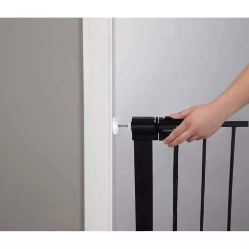 Easy Install Walk Through Baby Gate - Black