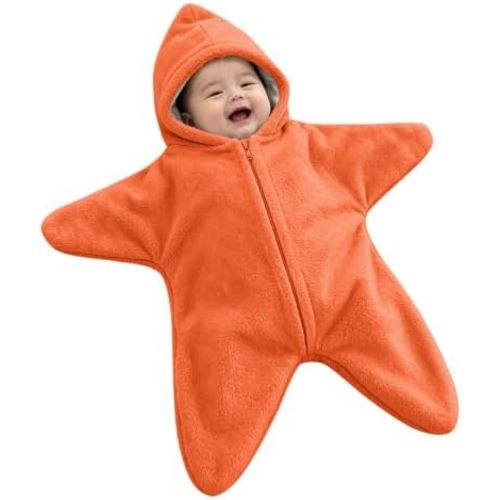 Baby Starfish Onesie Halloween Zipper Hooded Star Suit Newborn Outfit
