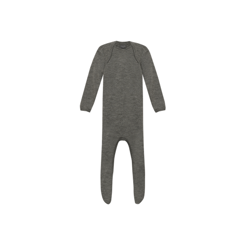 Baby merino wool sleepsuit | 2T, Dark grey melange