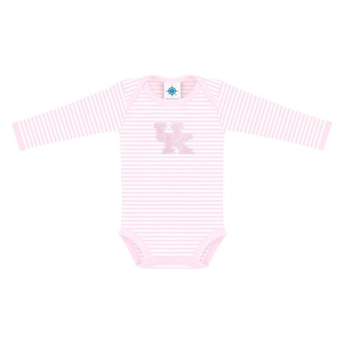 Creative Knitwear College Baby Striped Long Sleeve Bodysuit - Team Logo, Multiple Colors, Unisex (0-12 Months)