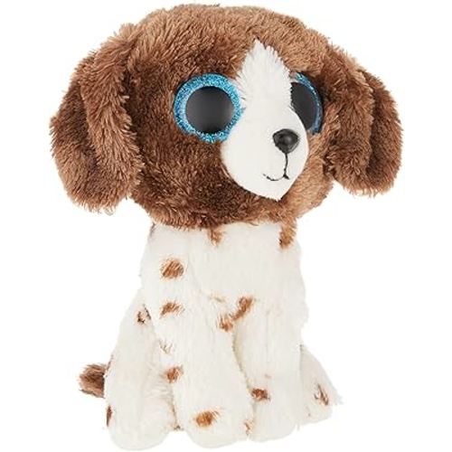 TY 2007517 Muddles Brown & White Dog Beanie Boo Stuffed Animal, Multicoloured