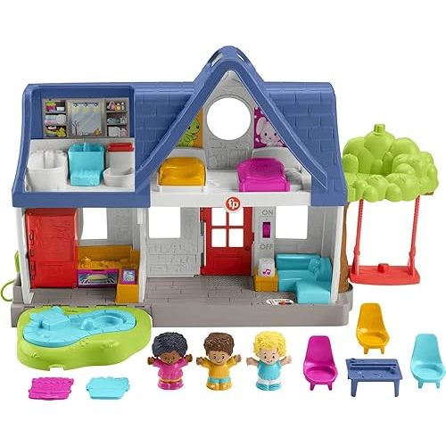 Fisher-Price Little People Toddler Learning Toy Friends Together Play House Set with Smart Stages for Pretend Play Kids Ages 1+ Years