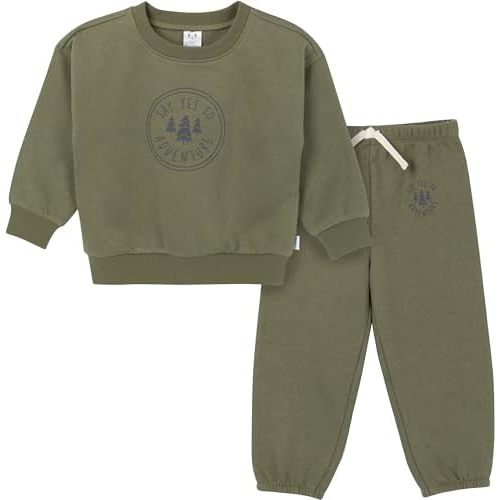 Gerber Baby & Toddler Boys' 2-Piece Fleece Sweatshirt and Jogger Set
