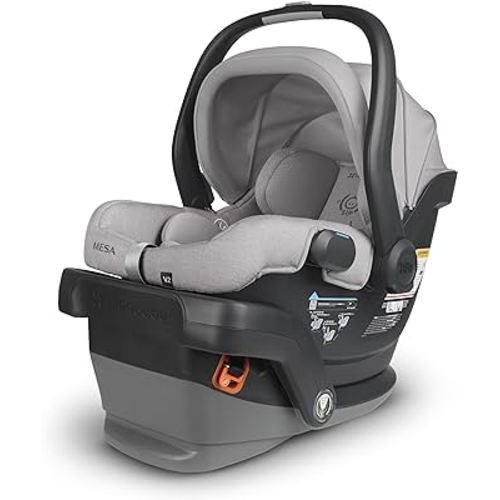 UPPAbaby Mesa V2 Infant Car Seat/Easy Installation/Innovative SmartSecure Technology/Base + Robust Infant Insert Included/Direct Stroller Attachment/Stella (Grey Mélange)