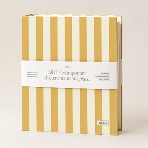 Document Organizer Binder – Premium Linen Folder System with Full & Half-Page Envelopes for Important Papers, Passports, Birth Certificates & More