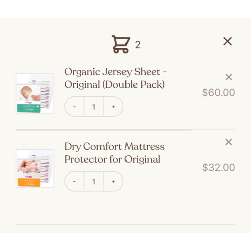 Babybay bedside crib sheets & waterproof mattress protector