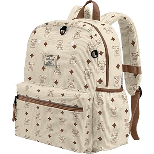 Corduroy Toddler Backpack for Boys 2-5: Preschool Backpack for Boys Girls - Cute Kids Backpack for Boys 13.5" H Fit Folder