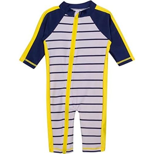 SwimZip Boys' Long-Sleeve UPF 50+ Swimsuit for Baby, Toddler, & Little Boys