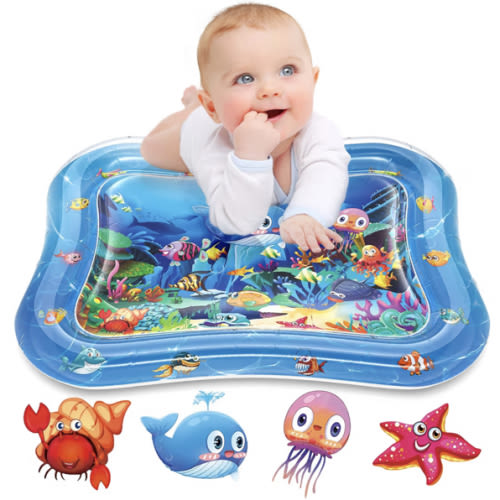 Infinno Inflatable Tummy Time Mat Premium Baby Water Play Mat for Infants and Toddlers Baby Toys for 3 to 24 Months, Strengthen Your Baby's Muscles, Portable