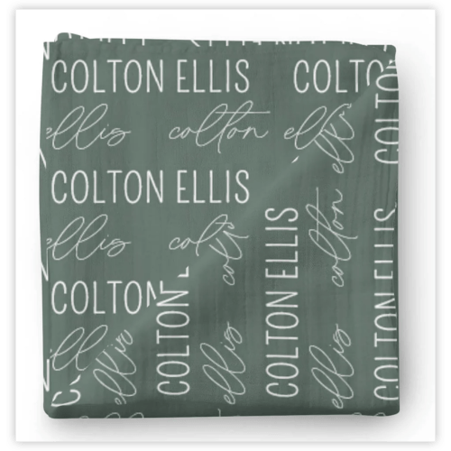 Personalized Baby Name Swaddle Blanket