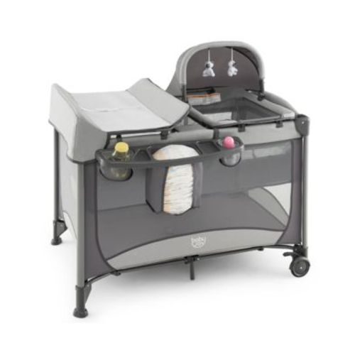 5 in 1 Portable Baby Playard Nursery Center with Cradle & Storage Basket