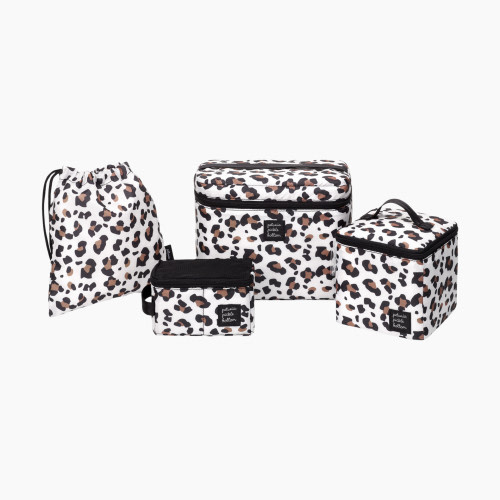 Petunia Pickle Bottom Prompt Pump Kit - Breast Pump Accessories Bag - Moon Leopard