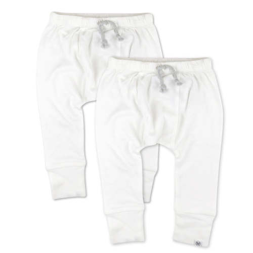 2-Pack Organic Cotton Honest Pants | Honest Baby Clothing 0-3M, White