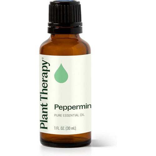 Plant Therapy Peppermint Essential Oil 30 mL (1 oz) 100% Pure, Undiluted, Natural Aromatherapy for Diffuser & Topical Use, Relaxation, Digestion, Respiratory, & Massage, Peppermint Oil for Skin & Hair