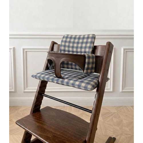 Waterproof  Cushion Set for Stokke Tripp Trapp High Chair – Washable, Padded Seat Cover- Plaid
