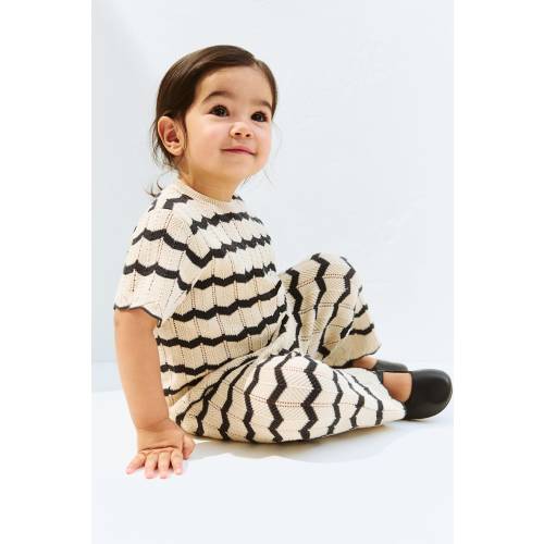 2-PIECE POINTELLE-KNIT COTTON SET