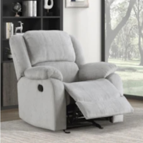 Vinnie Light Grey Nursery 35" Manual Glider Recliner | Living Spaces