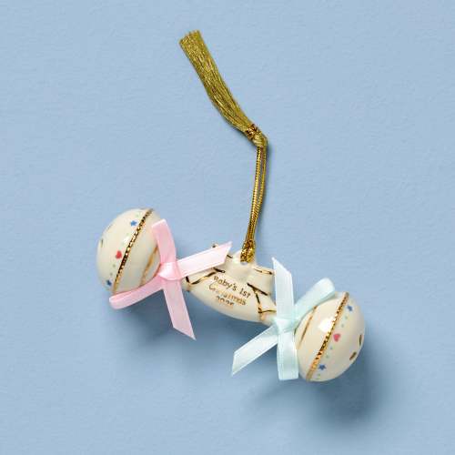 Lenox 2025 Baby's 1st Christmas Rattle Ornament