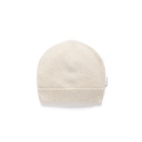 Beige Textured Beanie